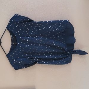 Alice Blue Polka dot top